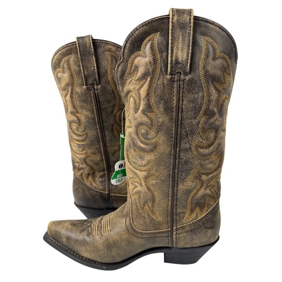 Laredo Women's Access Western Leather Boots Wide Calf 51079 Size 7.5 M - Picture 3 of 14